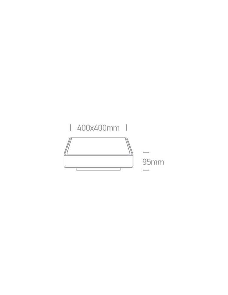 Lampy zewnętrzne sufitowe - One Light plafon LED kwadratowy na zewnątrz Pirnari 3 67282BN/W/W IP65 - product kolory-swiatla.pl 2