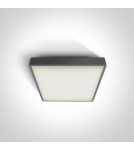 Lampy zewnętrzne sufitowe - One Light plafon na zewnątrz kwadratowy 22x22cm Miladeza 67282E/AN IP65 - product 1