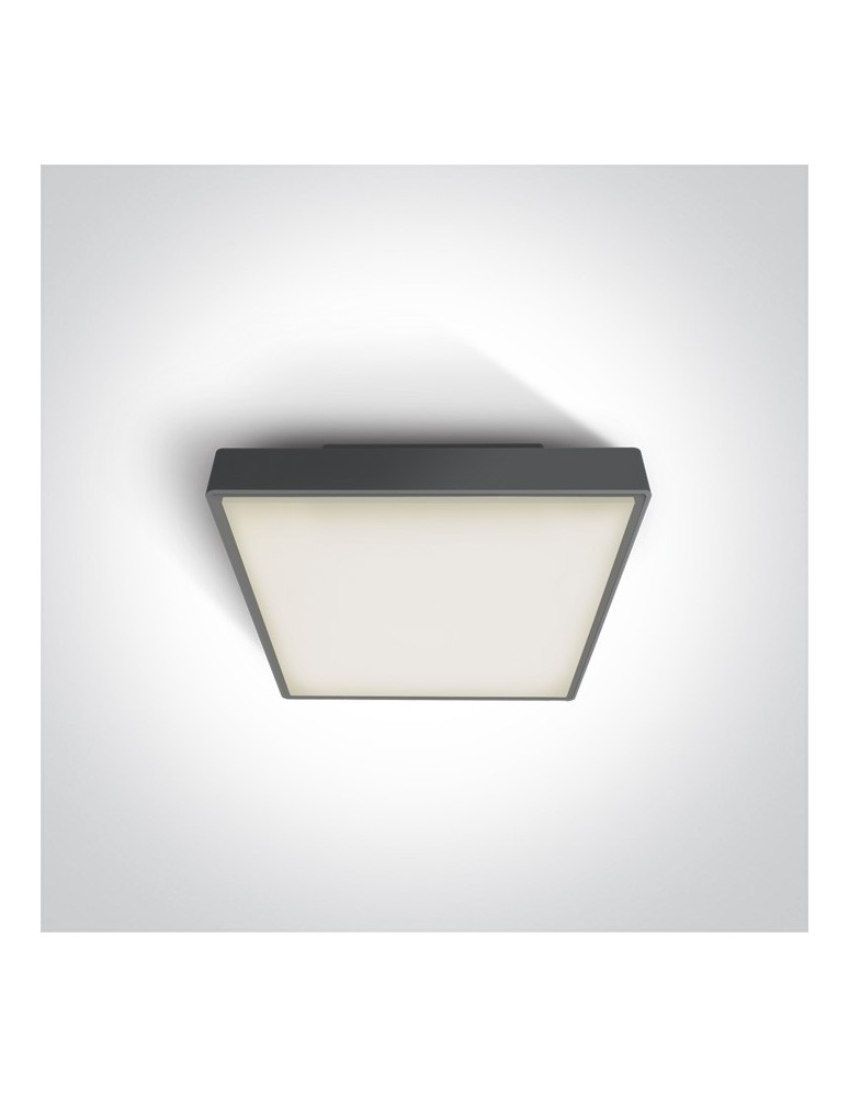 Lampy zewnętrzne sufitowe - One Light plafon na zewnątrz kwadratowy 22x22cm Miladeza 67282E/AN IP65 - produkt kolory-swiatla.pl 1