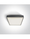 One Light plafon na zewnątrz kwadratowy 22x22cm Miladeza 67282E/AN IP65