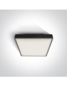 One Light plafon na zewnątrz kwadratowy 22x22cm Miladeza 67282E/B IP65