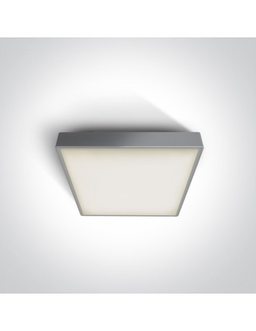 One Light plafon na zewnątrz kwadratowy 22x22cm Miladeza 67282E/G IP65