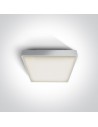 One Light plafon na zewnątrz kwadratowy 22x22cm Miladeza 67282E/W IP65