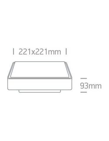 One Light plafon na zewnątrz kwadratowy 22x22cm Miladeza 67282E/W IP65 - produkt 2