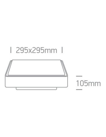 One Light plafon kwadratowy 30 cm na zewnątrz Warkiza 67282EA/B IP65 - produkt 2