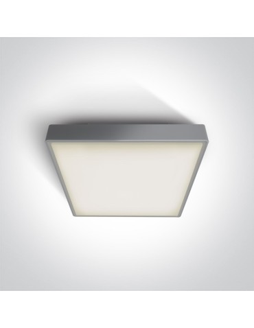 One Light plafon kwadratowy 30 cm na zewnątrz Warkiza 67282EA/G IP65