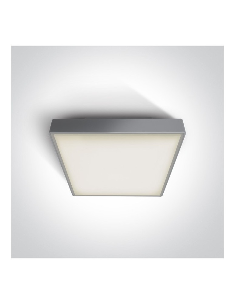 Lampy zewnętrzne sufitowe - One Light plafon kwadratowy 30 cm na zewnątrz Warkiza 67282EA/G IP65 - produkt kolory-swiatla.pl 1
