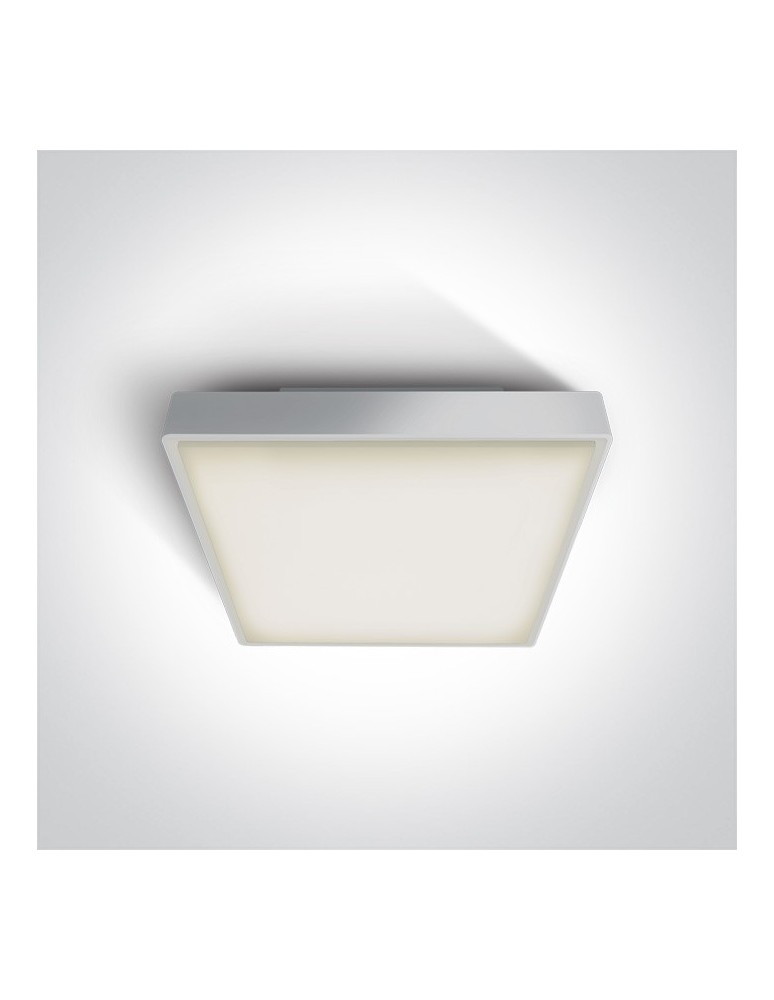 Lampy zewnętrzne sufitowe - One Light plafon kwadratowy 30 cm na zewnątrz Warkiza 67282EA/W IP65 - produkt kolory-swiatla.pl 1