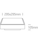 Lampy zewnętrzne sufitowe - One Light plafon kwadratowy 30 cm na zewnątrz Warkiza 67282EA/W IP65 - product 2