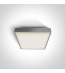 Lampy zewnętrzne sufitowe - One Light plafon kwadratowy 22 cm szary Pirnari 67282N/G/W IP65 - product 1