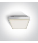 Lampy zewnętrzne sufitowe - One Light plafon kwadratowy 22 cm biały Pirnari 67282N/W/W IP65 - product 1