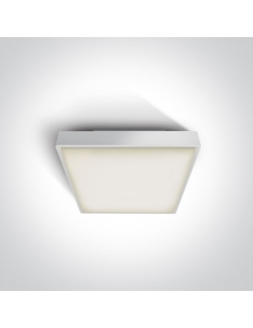 One Light plafon kwadratowy 22 cm biały Pirnari 67282N/W/W IP65