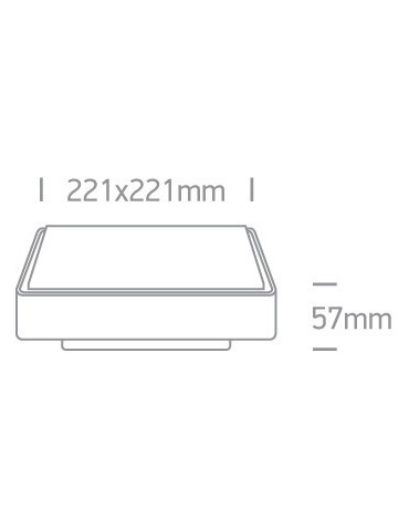 One Light plafon kwadratowy 22 cm biały Pirnari 67282N/W/W IP65 - produkt 2
