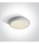 Lampy zewnętrzne sufitowe - One Light biały plafon LED 25 cm zewnętrzny wewnętrzny Livisi 67366/W/C IP54 - product 1