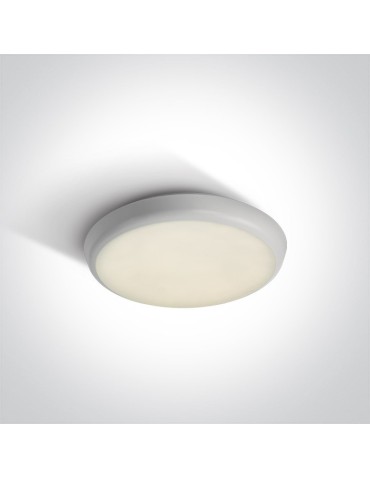 One Light biały plafon LED 25 cm zewnętrzny wewnętrzny Livisi 67366/W/C IP54
