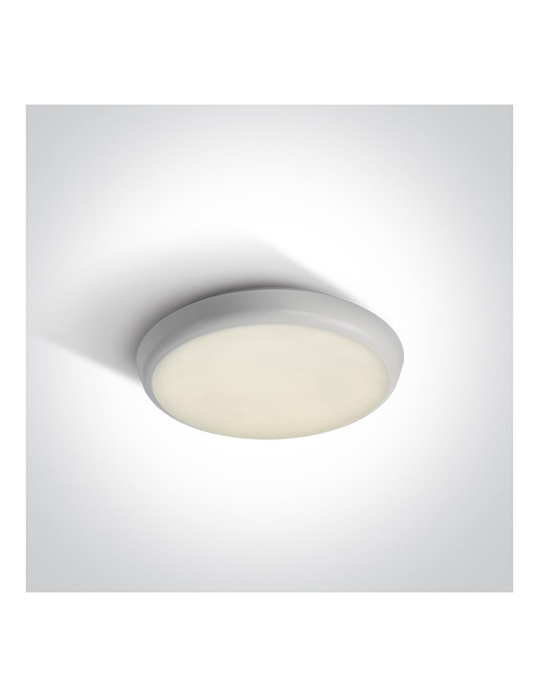 Lampy zewnętrzne sufitowe - One Light biały plafon LED 25 cm zewnętrzny wewnętrzny Livisi 67366/W/C IP54 - produkt kolory-swiatla.pl 1