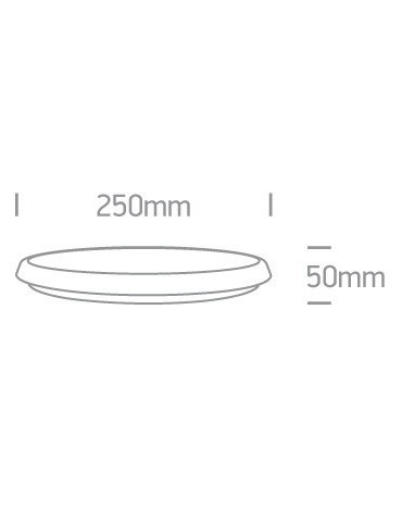 One Light biały plafon LED 25 cm zewnętrzny wewnętrzny Livisi 67366/W/C IP54 - product 2
