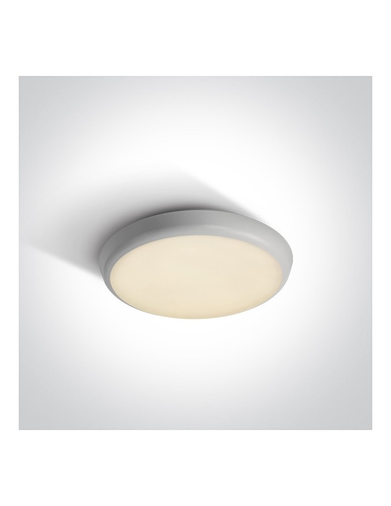 Lampy zewnętrzne sufitowe - One Light biały plafon LED 25 cm zewnętrzny wewnętrzny Livisi 67366/W/W IP54 - produkt kolory-swiatla.pl 1