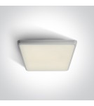 Lampy zewnętrzne sufitowe - One Light plafon kwadratowy LED do mieszkania 30 cm Velo 67372/W/C IP54 - product 1