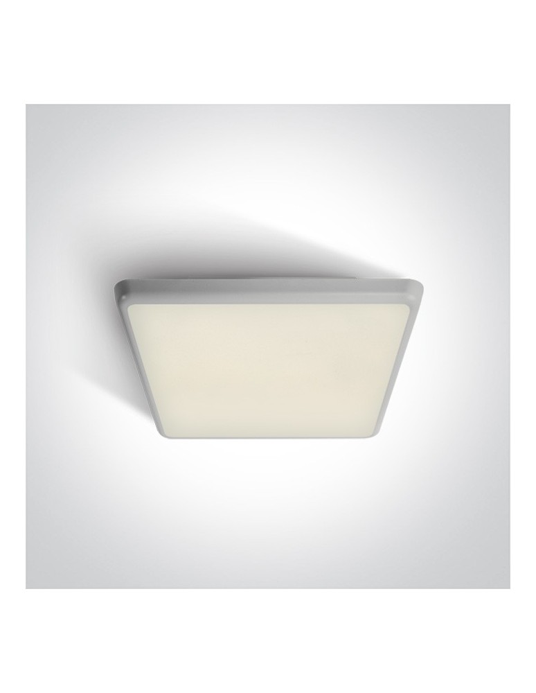 Lampy zewnętrzne sufitowe - One Light plafon kwadratowy LED do mieszkania 30 cm Velo 67372/W/C IP54 - produkt kolory-swiatla.pl 1