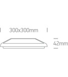 Lampy zewnętrzne sufitowe - One Light plafon kwadratowy LED do mieszkania 30 cm Velo 67372/W/C IP54 - product 2