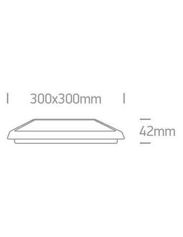 One Light plafon kwadratowy LED do mieszkania 30 cm Velo 67372/W/C IP54 - product 2