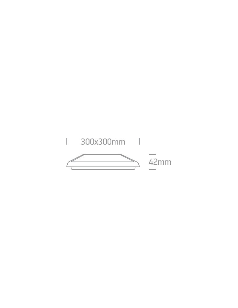 Lampy zewnętrzne sufitowe - One Light plafon kwadratowy LED do mieszkania 30 cm Velo 67372/W/C IP54 - product kolory-swiatla.pl 2