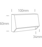 Lampy do oświetlania ścieżek - One Light kinkiet LED odporny na pogodę dom ogród Diminio 67386A/AN/W IP65 - product 2
