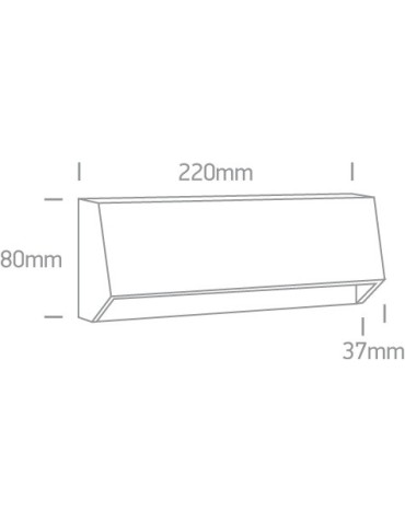 One Light kinkiet LED odporny na pogodę dom ogród Diminio 67386C/W/W IP65 - produkt 2