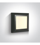 Lampy do oświetlania ścieżek - One Light kinkiet kwadratowy slim LED dom ogród wnętrze Stymfalia 67394A/AN/W IP65 - product 1