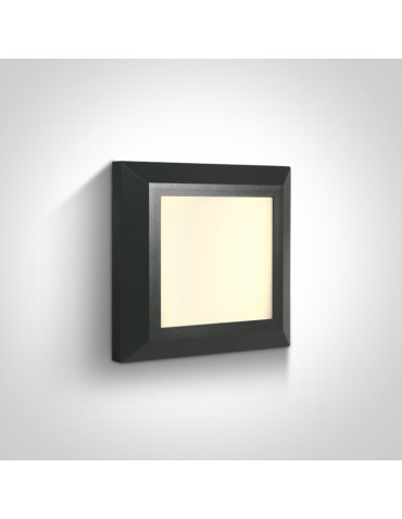 One Light kinkiet kwadratowy slim LED dom ogród wnętrze Stymfalia 67394A/AN/W IP65