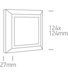 Lampy do oświetlania ścieżek - One Light kinkiet kwadratowy slim LED dom ogród wnętrze Stymfalia 67394A/AN/W IP65 - product 2