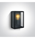 Kinkiety zewnętrzne - One Light kinkiet zewnętrzny z żarówką retro lampion Gabbia 67406/B - produkt 1