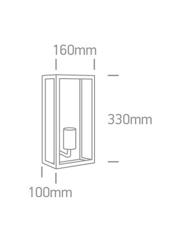 One Light kinkiet z żarówką w szklanym lampionie Gabbia A 67406A/B - produkt 2