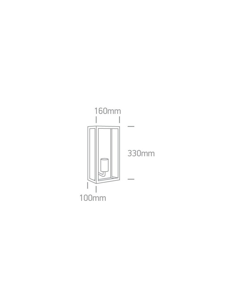 Kinkiety zewnętrzne - One Light kinkiet z żarówką w szklanym lampionie Gabbia A 67406A/B - produkt kolory-swiatla.pl 2