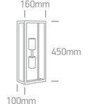 Kinkiety zewnętrzne - One Light kinkiet lampion z dwiema żarówkami elwacja dom ogród Gabbia 2A 67406B/B IP43 - product 2