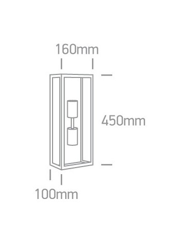 One Light kinkiet lampion z dwiema żarówkami elwacja dom ogród Gabbia 2A 67406B/B IP43 - produkt 2