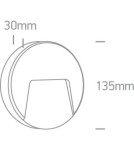Lampy do oświetlania ścieżek - One Light kinkiet LED zewnętrzny okrągły dom elewacja Drimos 67414/AN/W IP65 - product 2