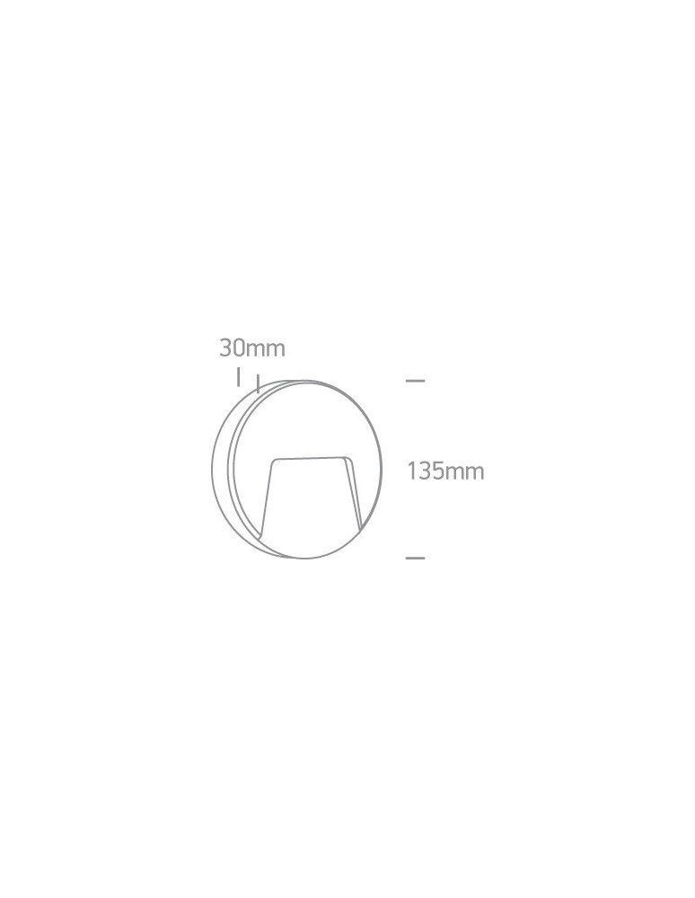 Lampy do oświetlania ścieżek - One Light kinkiet LED zewnętrzny okrągły dom elewacja Drimos 67414/AN/W IP65 - product kolory-swiatla.pl 2