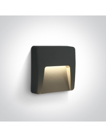 One Light kinkiet LED antracytowy do montażu na zewnątrz Lycuria 2 67418/AN/W IP65