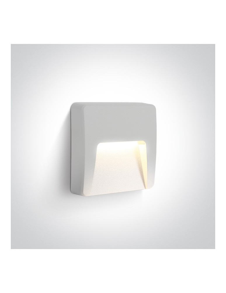 Lampy do oświetlania ścieżek - One Light kinkiet LED biały do montażu na zewnątrz Lycuria 2 67418/W/W IP65 - produkt kolory-swiatla.pl 1