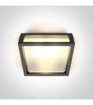 Lampy zewnętrzne sufitowe - One Light kinkiet kwadratowy pasujący do mieszkania Psofida S 67420B/AN IP54 - product 1