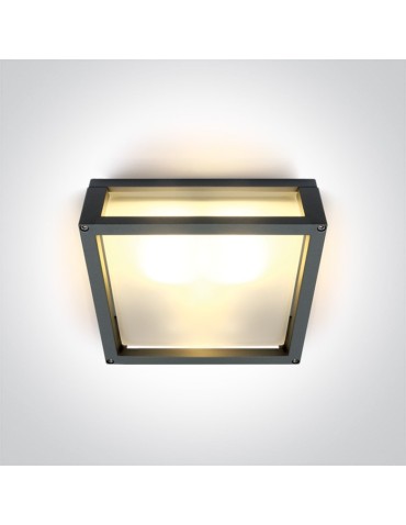 One Light kinkiet kwadratowy pasujący do mieszkania Psofida S 67420B/AN IP54