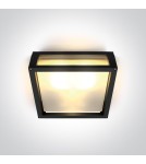 Lampy zewnętrzne sufitowe - One Light kinkiet kwadratowy pasujący do mieszkania Psofida S 67420B/B IP54 - product 1