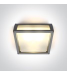 Lampy zewnętrzne sufitowe - One Light kinkiet kwadratowy pasujący do mieszkania Psofida S 67420B/G IP54 - product 1