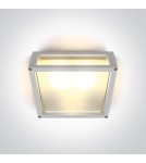 Lampy zewnętrzne sufitowe - One Light kinkiet kwadratowy pasujący do mieszkania Psofida S 67420B/W IP54 - product 1