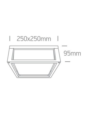 One Light kinkiet kwadratowy pasujący do mieszkania Psofida S 67420B/W IP54 - product 2