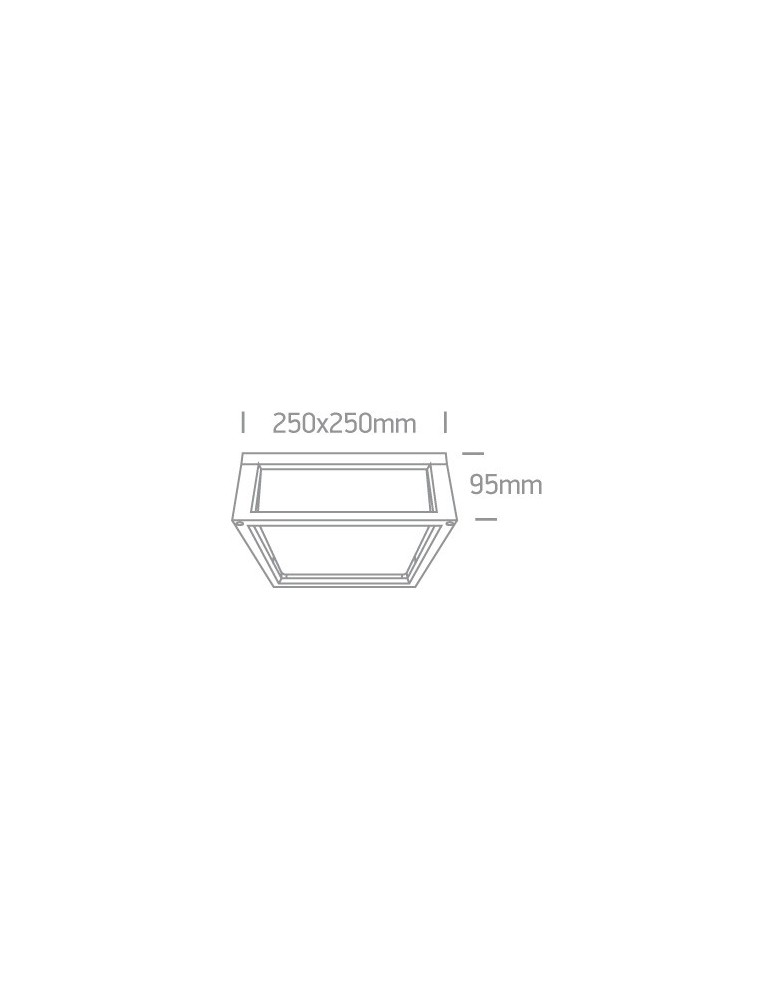 Lampy zewnętrzne sufitowe - One Light kinkiet kwadratowy pasujący do mieszkania Psofida S 67420B/W IP54 - product kolory-swiatla.pl 2