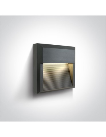 One Light kinkiet LED kratka mieszkanie dom elewacja Mavra 67430A/AN/W IP65