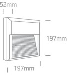 Lampy do oświetlania ścieżek - One Light kinkiet LED kratka mieszkanie dom elewacja Mavra 67430A/AN/W IP65 - product 2